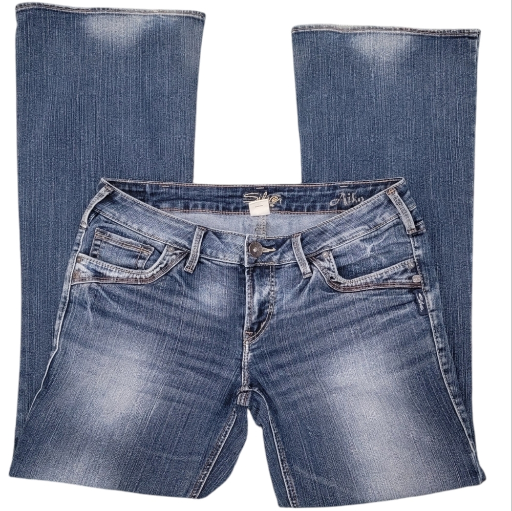 Silver Aiko Bootcut Jeans Blue Denim Y2K Festival Cowgirl Low Rise Women… - Picture 4 of 15